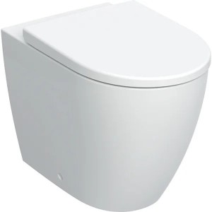 GEBERIT ICON VASO A TERRA RIMFREE CON SEDILE SLIM SOFT CLOSE