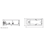 JACUZZI® SHARP 170X70X57H - 170X75X57H IDROMASSAGGIO BIANCO LUCIDO
