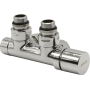 IRSAP KIT GRUPPI VALVOLE A SQUADRO PASSO 50 MM CROMO