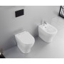 FISSORE.com SKY SET VASO + BIDET FILO MURO CON BRIDA COMPRESO SEDILE SOFT CLOSE