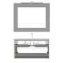 COMPAB B-GO COMPOSIZIONE FINITURA SETA L. 95 CM P. 50 CM H. 50 CM - COMPLETO DI SPECCHIO E FARETTO