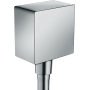 HANSGROHE FIXFIT USCITA A MURO SQUARE CON VALVOLA ANTIRIFLUSSO