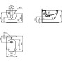 IDEAL STANDARD TESI BIDET SOSPESO C/FISSAGGI NASCOSTI BIANCO OPACO
