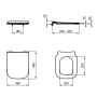 IDEAL STANDARD ILIFE B SEDILE SLIM RALLENTATO BIANCO