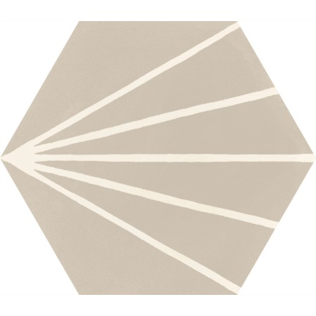 RAGNO CERAMICHE STRATFORD CLAY DECORO TRATTO ESAGONA 21X18,2