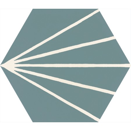 RAGNO CERAMICHE STRATFORD GREEN DECORO TRATTO ESAGONA 21X18,2