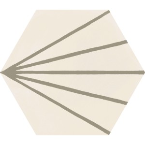 RAGNO CERAMICHE STRATFORD WHITE DECORO TRATTO ESAGONA 21X18,2