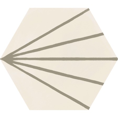 RAGNO CERAMICHE STRATFORD WHITE DECORO TRATTO ESAGONA 21X18,2