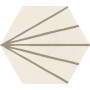 RAGNO CERAMICHE STRATFORD WHITE DECORO TRATTO ESAGONA 21X18,2