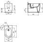 IDEAL STANDARD BLEND CURVE BIDET A TERRA FILO PARETE BIANCO OPACO