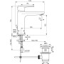 IDEAL STANDARD CERAFINE O MISCELATORE LAVABO H.118 MM NERO OPACO