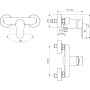 IDEAL STANDARD CERAFINE O MISCELATORE ESTERNO PER DOCCIA NERO OPACO