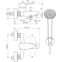 IDEAL STANDARD CERAFINE O MISCELATORE ESTERNO PER VASCA/DOCCIA NERO OPACO