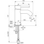 IDEAL STANDARD CERALINE MISCELATORE PER LAVABO S/SCARICO NERO OPACO
