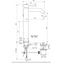 IDEAL STANDARD CERALINE MISCELATORE PER LAVABO DA APPOGGIO SU PIANO C/SCARICO NERO OPACO