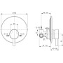 IDEAL STANDARD CERALINE MISCELATORE AD INCASSO PER DOCCIA NERO OPACO