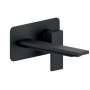 NOBILI SEVEN MISCELATORE LAVABO A MURO L. 20 CM NERO OPACO