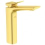 IDEAL STANDARD CONCA MISCELATORE LAVABO MONOCOMANDO DA APPOGGIO SU PIANO BRUSHED GOLD