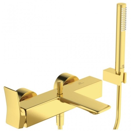 IDEAL STANDARD CONCA MISCELATORE MONOCOMANDO ESTERNO VASCA/DOCCIA BRUSHED GOLD