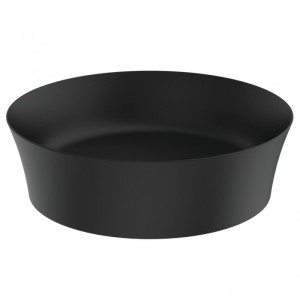 IDEAL STANDARD IPALYSS LAVABO ULTRASOTTILE TONDO 400X400 MM DA APPOGGIO NERO OPACO