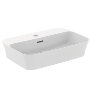 IDEAL STANDARD IPALYSS LAVABO ULTRASOTTILE RETTANGOLARE 550X380 MM DA APPOGGIO C/FORO TROPPOPIENO BIANCO OPACO