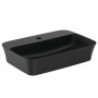IDEAL STANDARD IPALYSS LAVABO ULTRASOTTILE RETTANGOLARE 550X380 MM DA APPOGGIO C/FORO TROPPOPIENO NERO OPACO