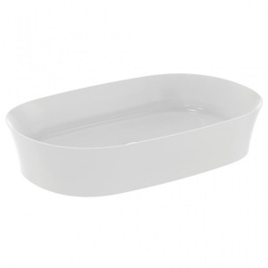 IDEAL STANDARD IPALYSS LAVABO ULTRASOTTILE OVALE 600X380 MM DA APPOGGIO BIANCO OPACO