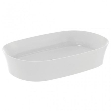 IDEAL STANDARD IPALYSS LAVABO ULTRASOTTILE OVALE 600X380 MM DA APPOGGIO BIANCO OPACO