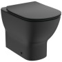 IDEAL STANDARD TESI VASO A TERRA FILO PARETE C/SISTEMA AQUABLADE C/COPRIVASO SLIM SOFT-CLOSE NERO OPACO