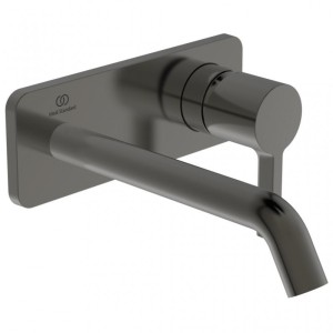 IDEAL STANDARD JOY LAVABO MISCELATORE MONOCOMANDO A PARETE C/PIASTRA RETTANGOLARE E BOCCA DA 220MM MAGNETIC GREY