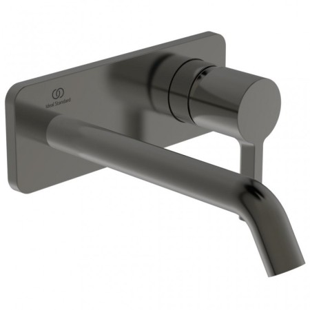 IDEAL STANDARD JOY LAVABO MISCELATORE MONOCOMANDO A PARETE C/PIASTRA RETTANGOLARE E BOCCA DA 220MM MAGNETIC GREY