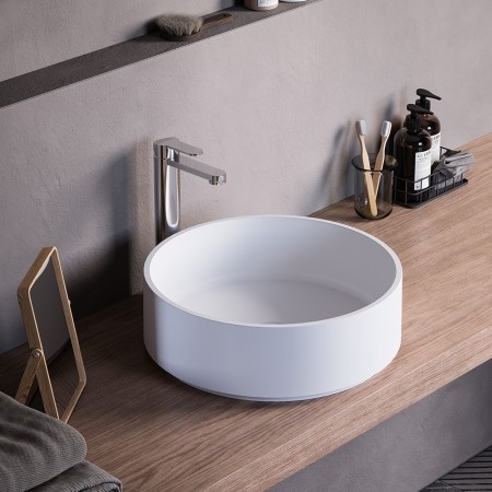 KAROL LAVABO APPOGGIO TONDO TONDO Ø40 BIANCO