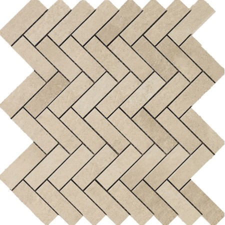 RAGNO CERAMICHE TERRACRUDA MOSAICO LISCA DI PESCE SABBIA 33.2X33.2