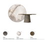 TAVOLO ATRIUM KERAMIK PREMIUM ROUND 160X73,5H BASIS SPIEGELGLAS COUTURE BRONZE - PROFIL GEBÜRSTETES BRONZE
