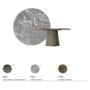 TAVOLO ATRIUM KERAMIK PREMIUM ROUND 160X73,5H BASIS SPIEGELGLAS COUTURE BRONZE - PROFIL GEBÜRSTETES BRONZE