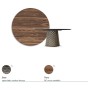 TAVOLO ATRIUM WOOD ROUND Ø 180X74,5 CM - BRONZE