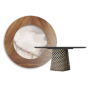 TISCH ATRIUM KER-WOOD RUND Ø160x74,5H - BRONZE/NUSSBAUM