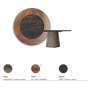 TISCH ATRIUM KER-WOOD RUND Ø160x74,5H - BRONZE/NUSSBAUM