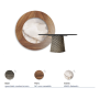 TISCH ATRIUM KER-WOOD RUND Ø180x74,5H - BRONZE/NUSSBAUM
