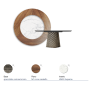 TISCH ATRIUM KER-WOOD RUND Ø180x74,5H - BRONZE/NUSSBAUM