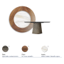 TISCH ATRIUM KER-WOOD RUND Ø180x74,5H - BRONZE/NUSSBAUM