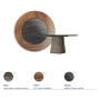 TISCH ATRIUM KER-WOOD RUND Ø180x74,5H - BRONZE/NUSSBAUM