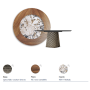 TISCH ATRIUM KER-WOOD RUND Ø180x74,5H - BRONZE/NUSSBAUM