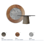 TISCH ATRIUM KER-WOOD RUND Ø180x74,5H - BRONZE/NUSSBAUM