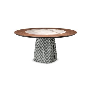 TISCH ATRIUM KER-WOOD RUND Ø180x74,5H - RAUCH/NUSSBAUM