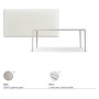 TAVOLO BOULEVARD 200X100X75H - BASIS PEARL