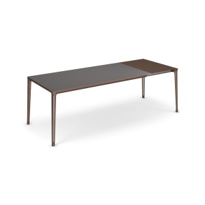 TAVOLO BOULEVARD DRIVE 160/220x90x75h - BRONZEFARBENE BASIS