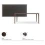 TAVOLO BOULEVARD DRIVE 160/220x90x75h - BRONZEFARBENE BASIS