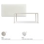 TAVOLO BOULEVARD DRIVE 160/220x90x75h - BASIS PEARL