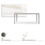 TAVOLO BOULEVARD KERAMIK 180X90X75H - BASIS TITAN